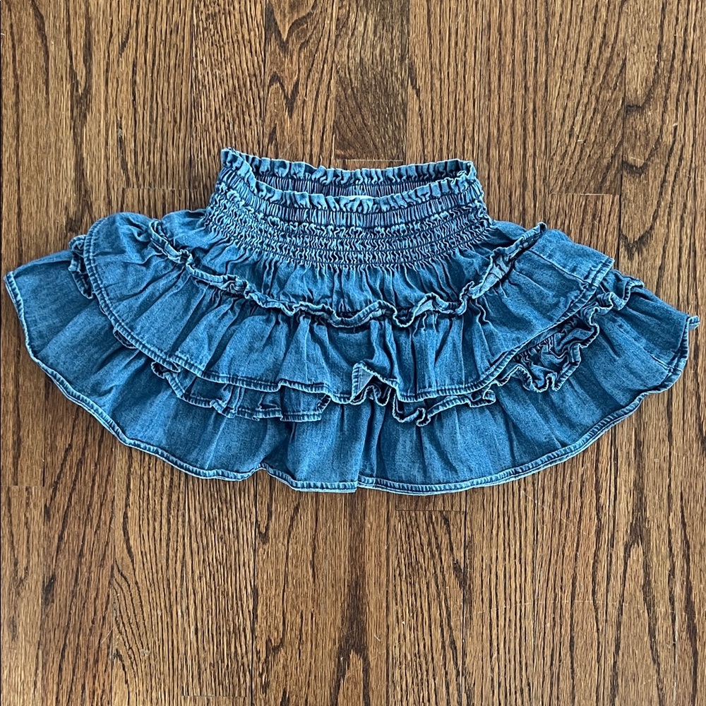 Stylish Blue Ruffle Skirt for Kids